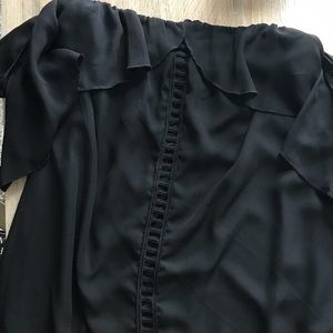 Off the shoulder black top
